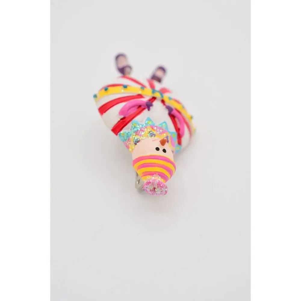 Vintage Christmas Pin Brooch Peppermint Snowman Candy Holiday 1990s BinAT
